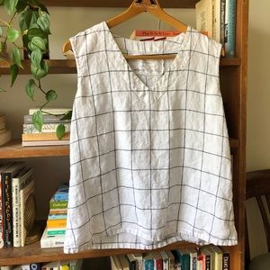 NPL vienna V-neck tank in large checks